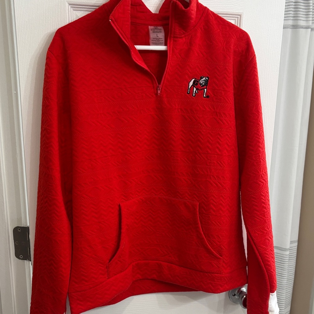 Cozy Red Zip-Up Sweater